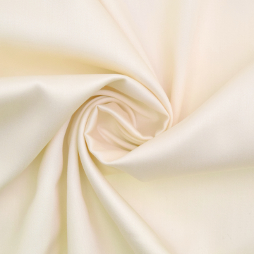 Tissu satin de coton uni, blanc cassé