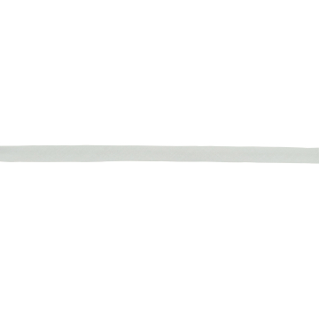 Baumwollschrägband uni 12 / 6 mm, weiss