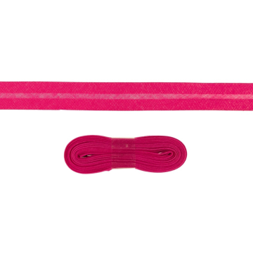 Baumwollschrägband Uni, 3m Stück, pink