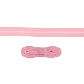 Katoenen biasband Uni, 3m stuk, roze