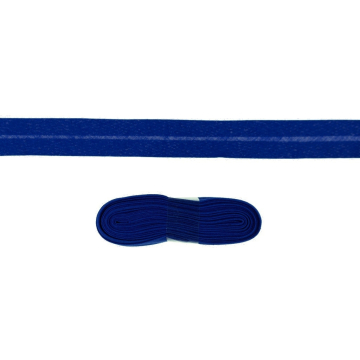 Katoenen biasband Uni, 3m stuk, koningsblauw