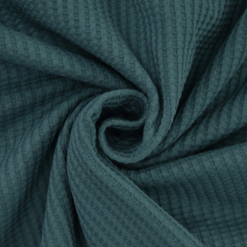 Baumwollwaffeljersey  uni, jeansblau