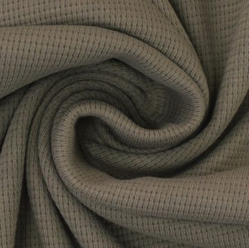 Tissu jersey coton gaufré Lilli, taupe