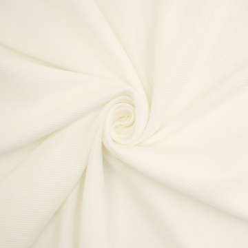 Tissu jersey coton gaufré Mini, blanc cassé