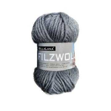 Pelote de laine à feutrer laine vierge BellaLana, 50g, anthracite