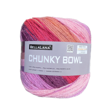 Pelote de laine polyacrylique BellaLana Chunky Bowl, 150gr, baie