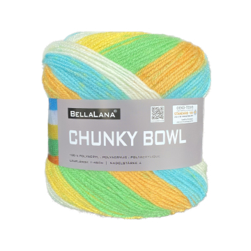 Pelote de laine polyacrylique BellaLana Chunky Bowl, 150gr, vert