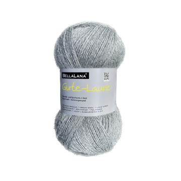 Pelote de laine à chaussettes laine vierge & polyamide BellaLana Gute Laune 100gr, gris chiné