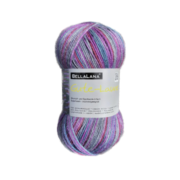 Pelote de laine à chaussettes laine vierge & polyamide BellaLana Gute Laune 100gr, gris-baie