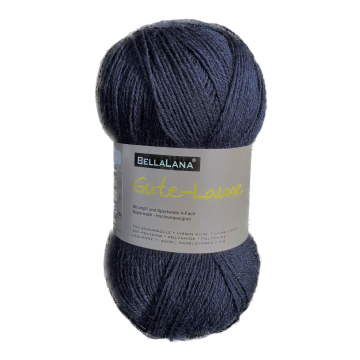 Pelote de laine à chaussettes laine vierge & polyamide BellaLana Gute Laune 100gr, noir