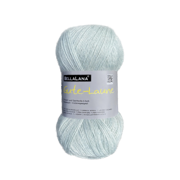 Pelote de laine à chaussettes laine vierge & polyamide BellaLana Gute Laune 100gr, menthe pâle