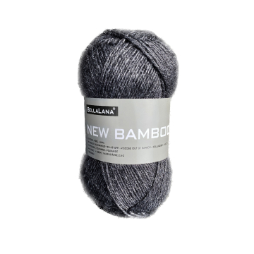 Pelote de laine & bambou BellaLana New Bamboo, 50g, anthracite
