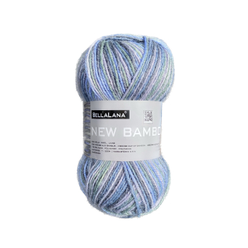 Pelote de laine & bambou BellaLana New Bamboo, 50g, gris-lilas