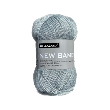 Pelote de laine & bambou BellaLana New Bamboo, 50g, gris