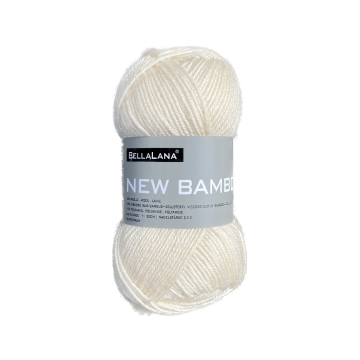 Pelote de laine & bambou BellaLana New Bamboo, 50g, blanc cassé