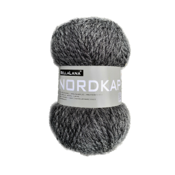 Pelote de laine & polyacrylique BellaLana Nordkap 100g, anthracite chiné
