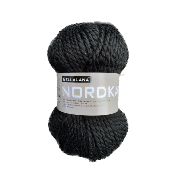 Pelote de laine & polyacrylique BellaLana Nordkap 100g, noir