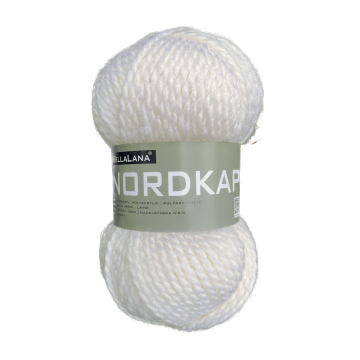 Pelote de laine & polyacrylique BellaLana Nordkap 100g, blanc cassé