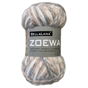 Pelote de laine douce polyacrylique BellaLana ZOEWA, 50g, beige