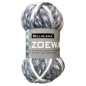Pelote de laine douce polyacrylique BellaLana ZOEWA, 50g, bleu foncé
