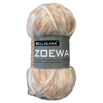 Pelote de laine douce polyacrylique BellaLana ZOEWA, 50g, jaune