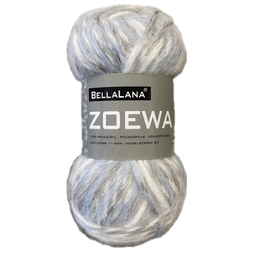 Pelote de laine douce polyacrylique BellaLana ZOEWA, 50g, bleu clair
