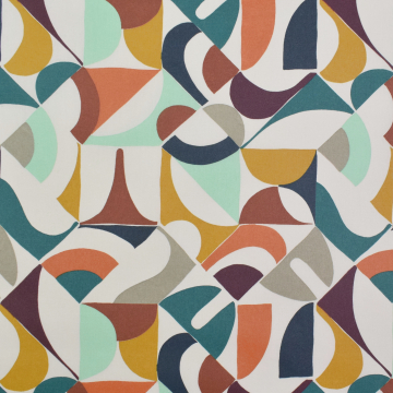 Gecoate katoen Abstract Style, cremekleurig