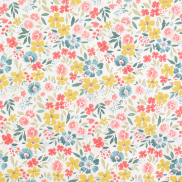 Gecoate katoen bloemen, wit