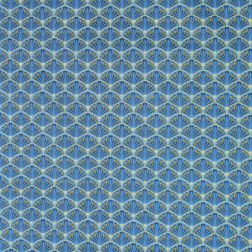 Gecoate katoen Waaierdroom, blauw