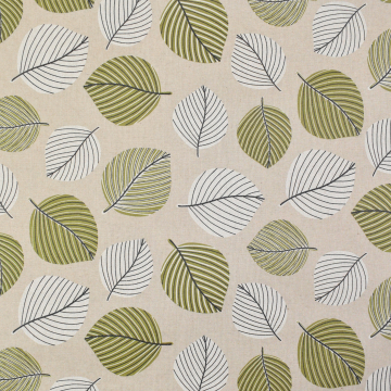 Tissu enduit coton déperlant Leaf Rain, beige