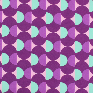 Gecoate katoen Retro Design, paars