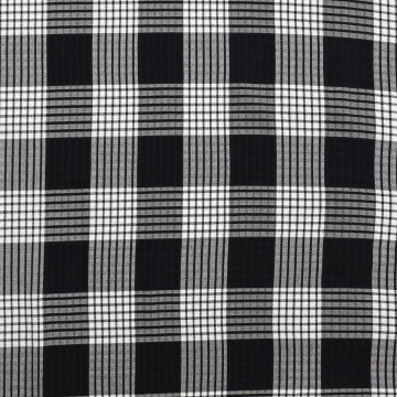Tissu viscose mélangée jacquard Jiska, noir