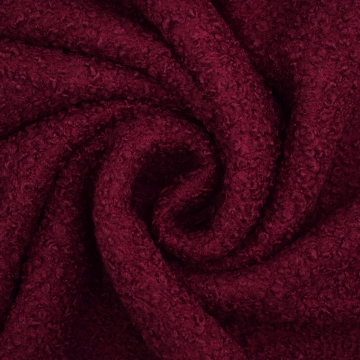 Bouclé plain, wine red