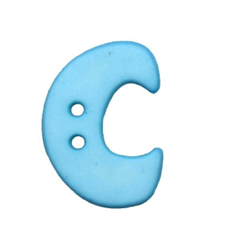 Bouton Lettre, C, bleu clair