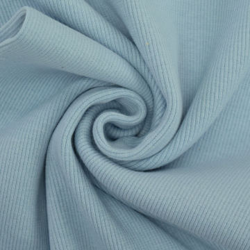 Bündchenstoff gerippt pastellblau