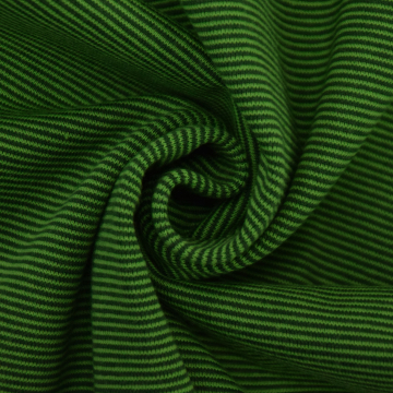 Bündchenstoff Micro Streifenliebe, grün - dunkelgrün