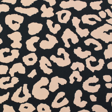 Canvas Leopard, zwart