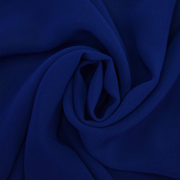 Chiffon blau, uni - königsblau