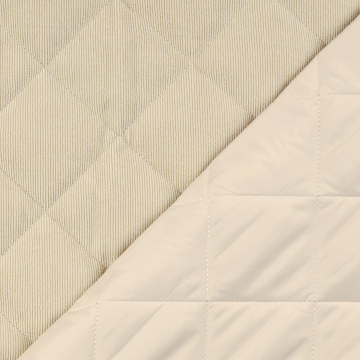 Tissu velours côtelé matelassé, naturel