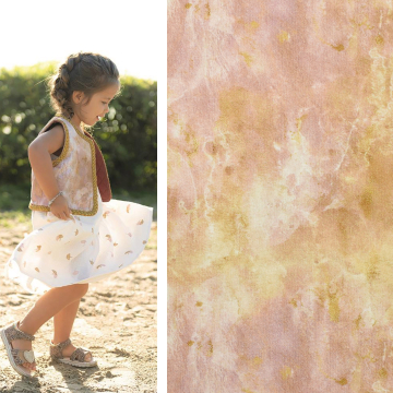 Decoratiestof Canvas Marmer Poppy , rosé