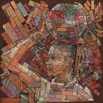 Dekostoff Gobelinstoff Panel African Woman, 46 x 46 cm