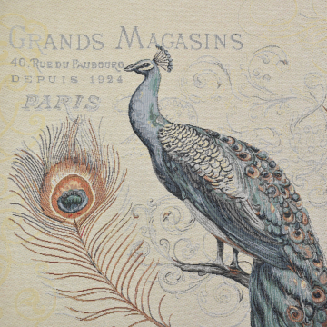 Dekostoff Gobelinstoff Panel Peacock, 46 x 46 cm