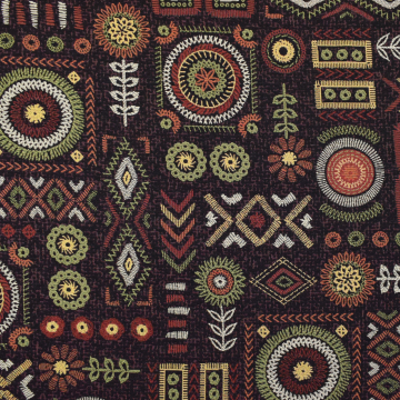 Dekostoff Gobelinstoff Stitch Art, schwarz