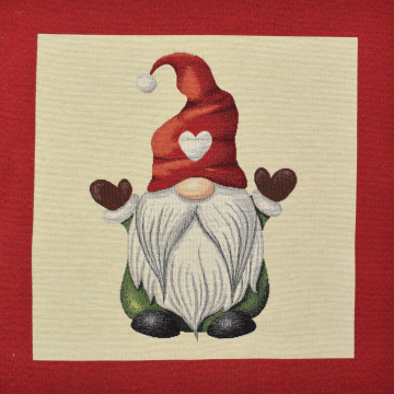 Dekostoff Gobelinstoff Tomte joyful Wishes Panel, 46 x 46 cm