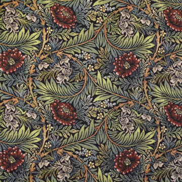 Dekostoff Gobelinstoff Victorian Flowers, schwarz