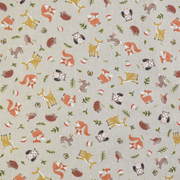 Decoration fabric half panama Animal Friends