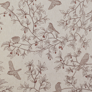 Decoration fabric half panama Branch Birds