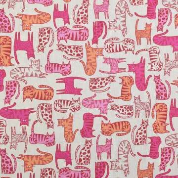 Dekostoff Halbpanama Cat Wildlife Art