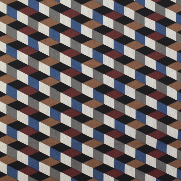 Decoration fabric half panama Cube Illusion