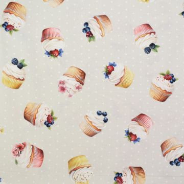 Dekostoff Halbpanama Cupcake, creme